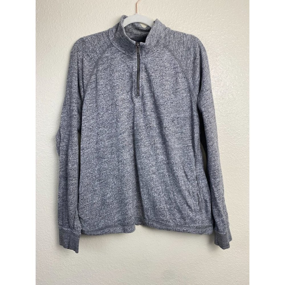 Lucky Brand 💜 Sweater Womens Large Gray Label Softest Knitwear Cotton Neutral